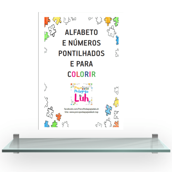 Alfabeto pontilhado Letra e numeros